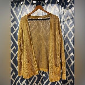 Golden Yellow Mudd Cardigan Size M